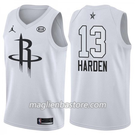 Maglia Houston Rockets James Harden 13 2018 All-Star Jordan Brand Bianco Swingman - Uomo